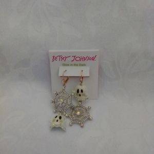 Betsey Johnson Glow in the Dark Halloween Dangle Earrings